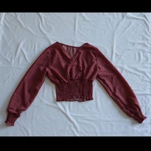 Long sleeve crop top